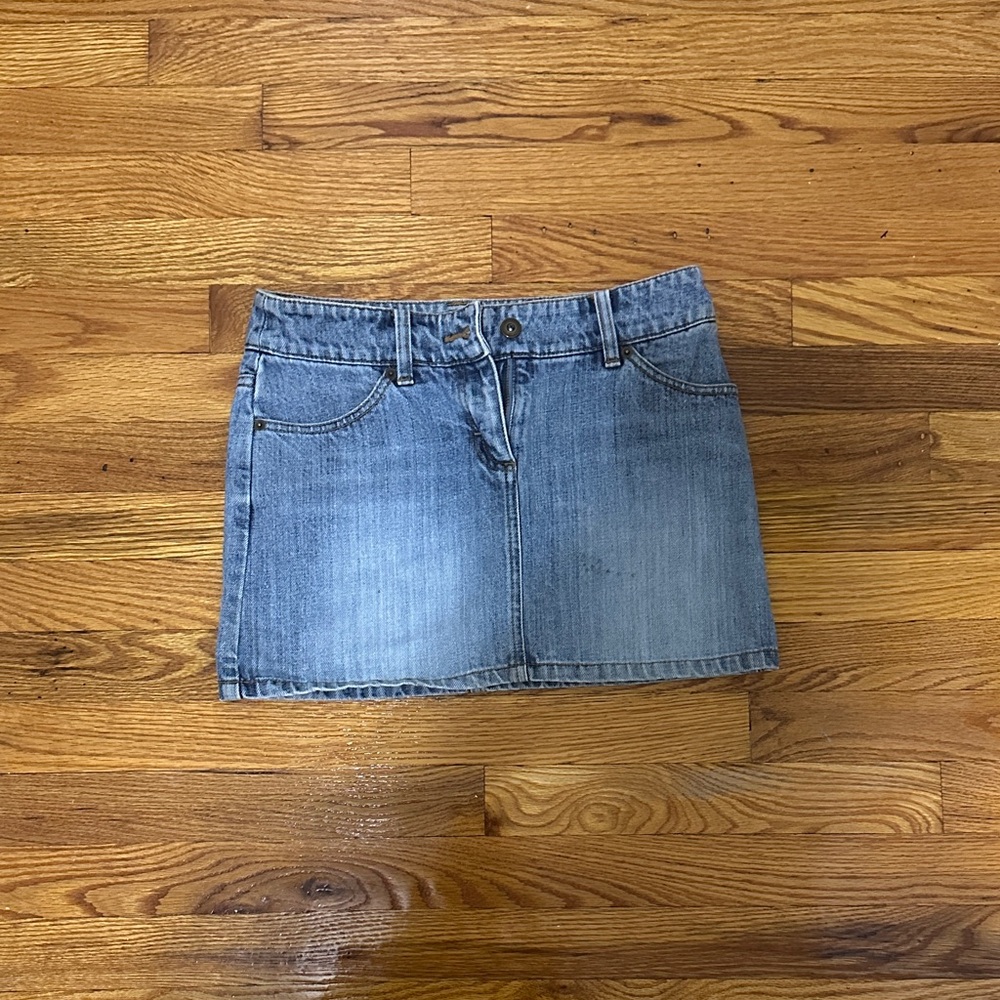 100% Cotton H&M Light Blue Denim Mini Skirt